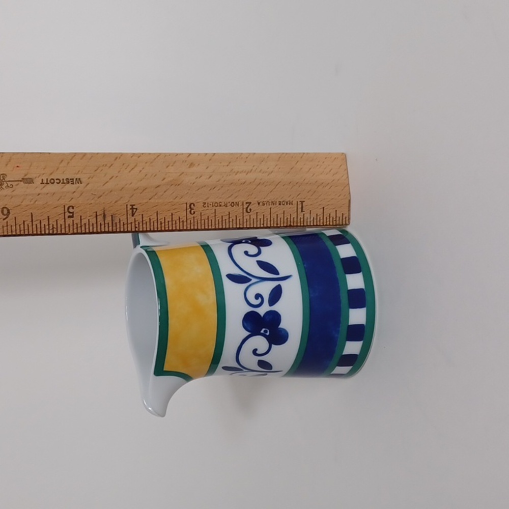 Mikasa Firenze Creamer - Fine China Blue Yellow Green - 8oz - Picture 7 of 7